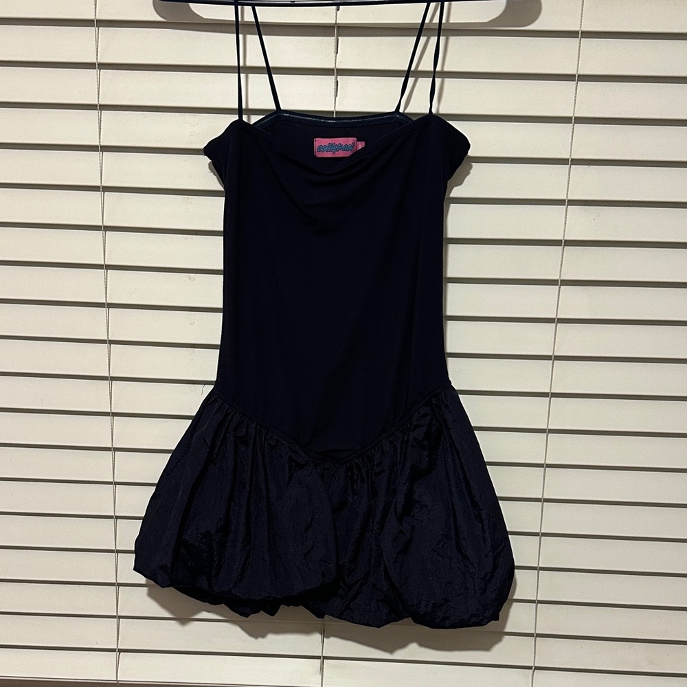 Edikted Navy Blue Spaghetti Strap Dress